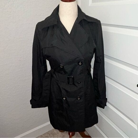 Guess Double Breasted Long Sleeve Trench Coat - Picture 1 of 11